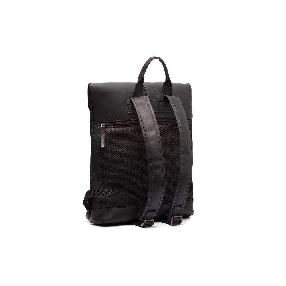 Leder Laptop Rucksack Schwarz Larsson