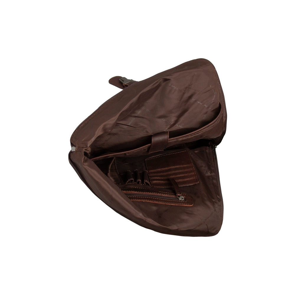 Leder Laptop Rucksack Braun Larsson