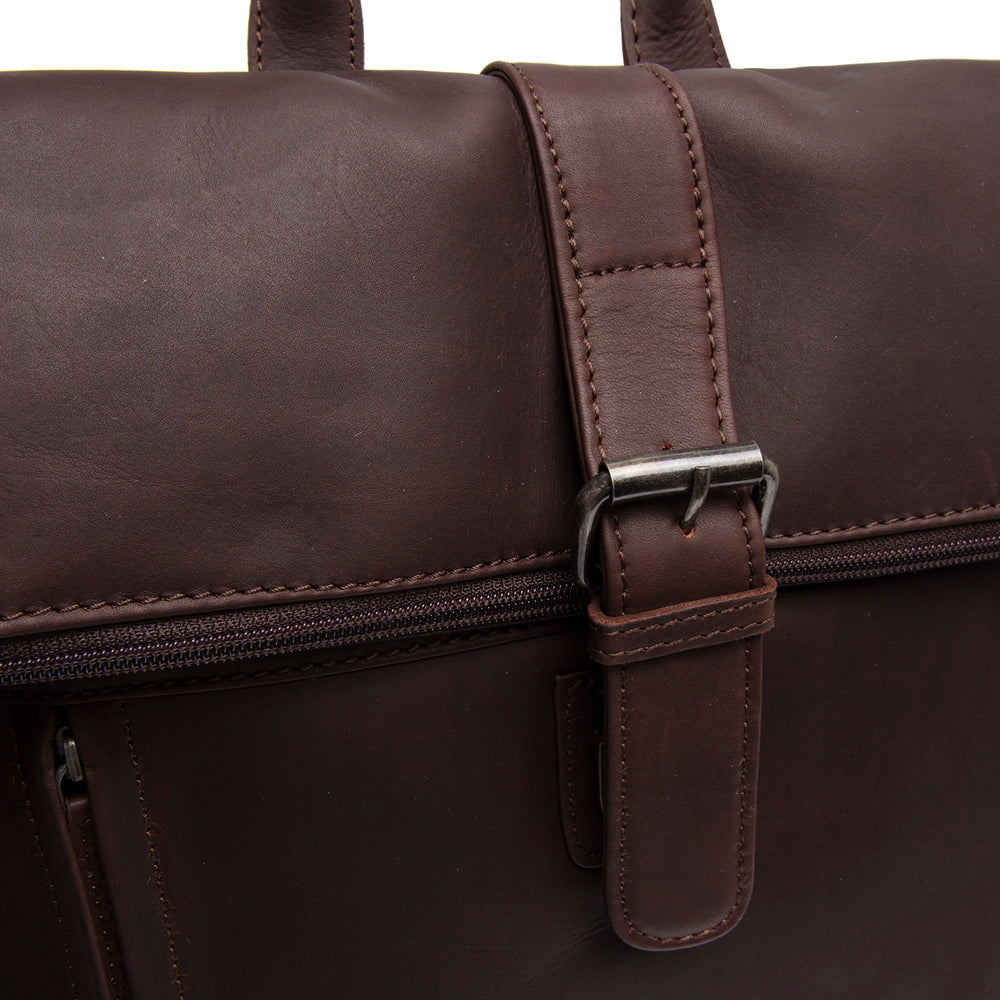 Leder Laptop Rucksack Braun Larsson