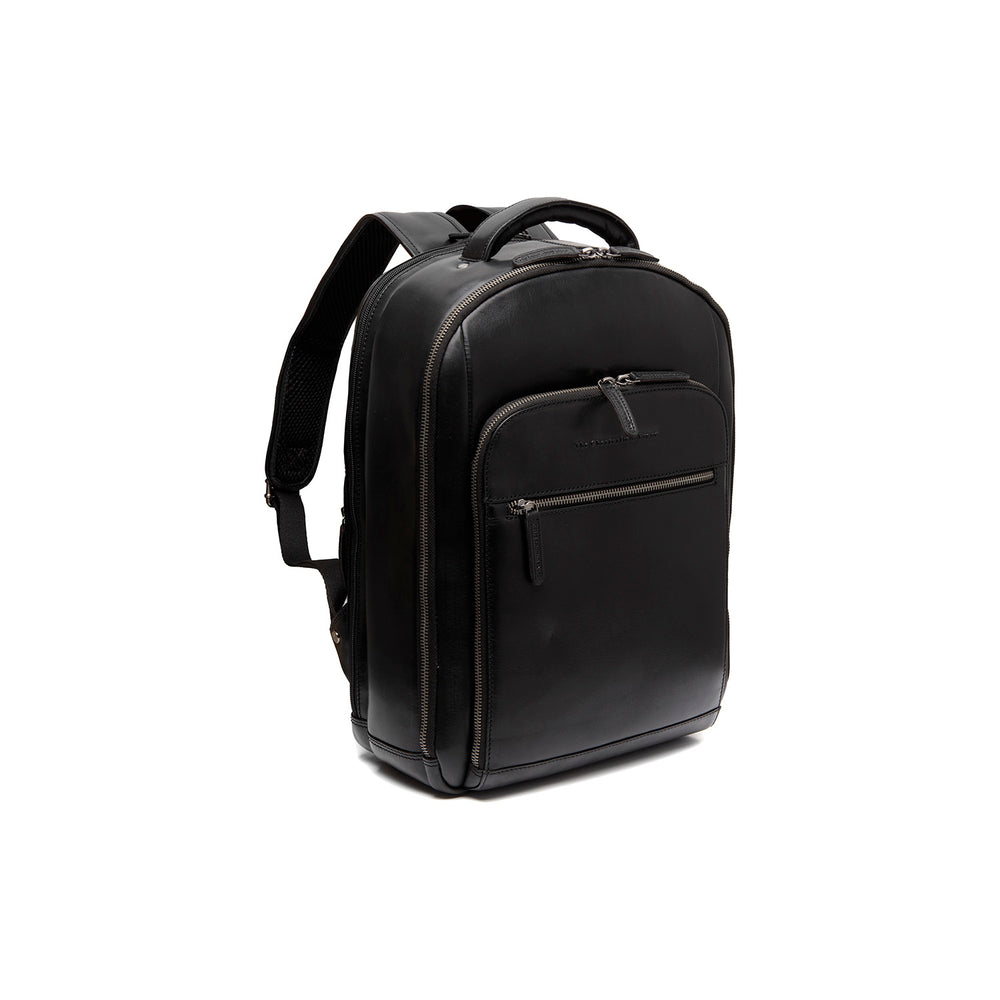 Leder Laptop Rucksack Schwarz Maggiore