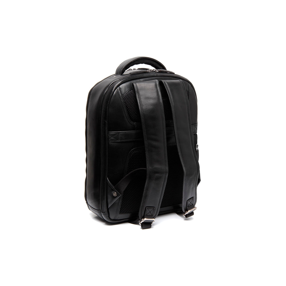 Leder Laptop Rucksack Schwarz Maggiore