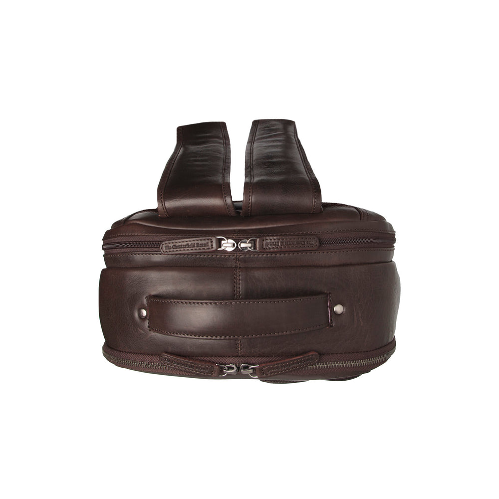 Leder Laptop Rucksack Braun Maggiore