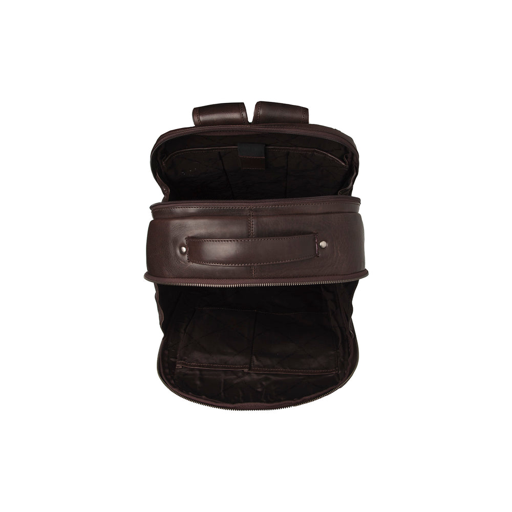 Leder Laptop Rucksack Braun Maggiore
