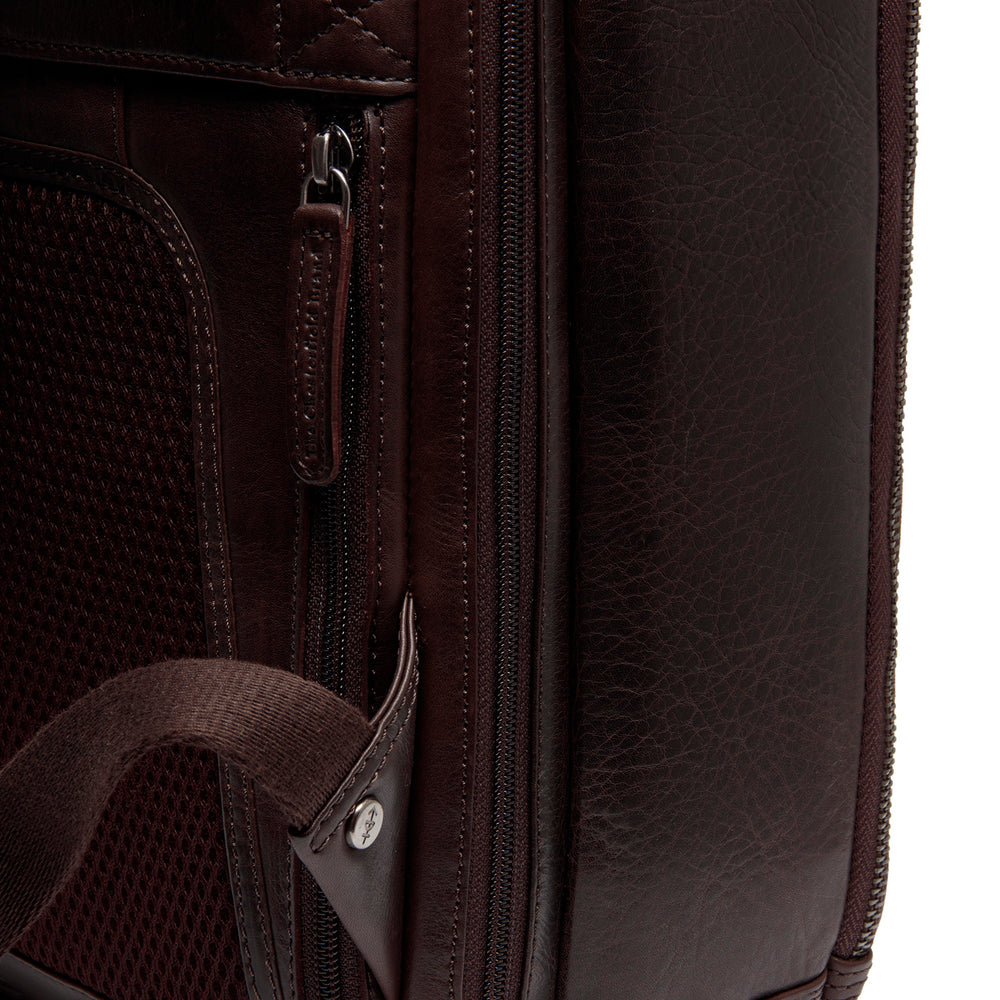Leder Laptop Rucksack Braun Maggiore