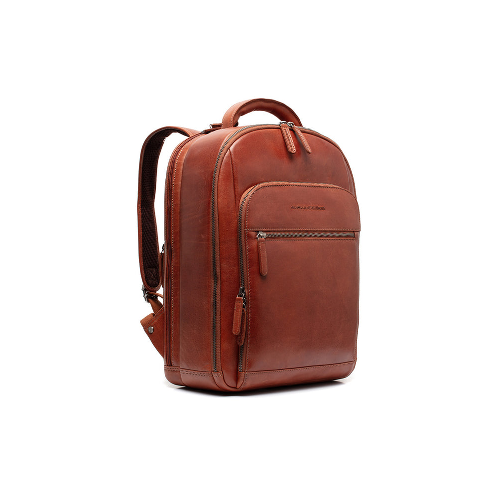 Leather Laptop Backpack Cognac Maggiore