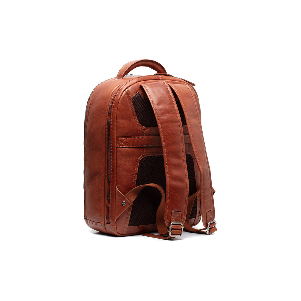 Leather Laptop Backpack Cognac Maggiore
