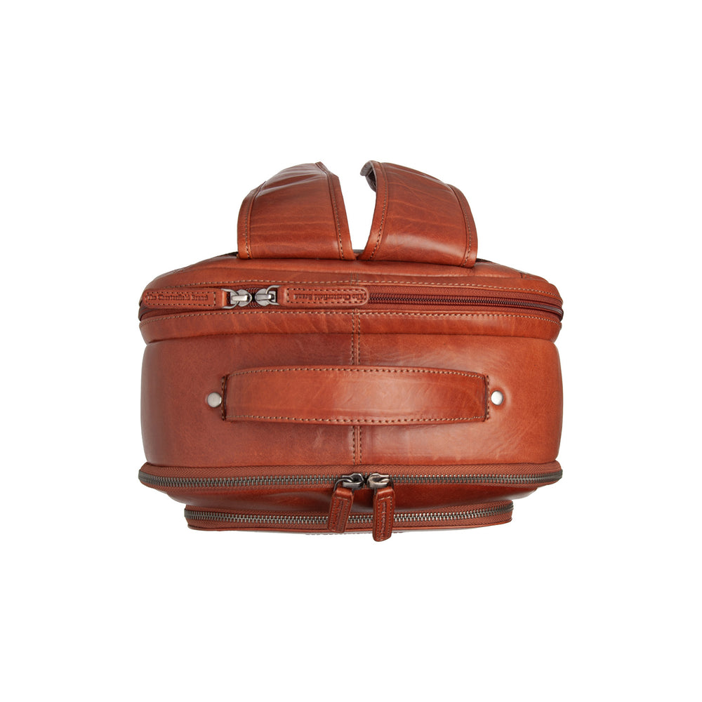 Leather Laptop Backpack Cognac Maggiore