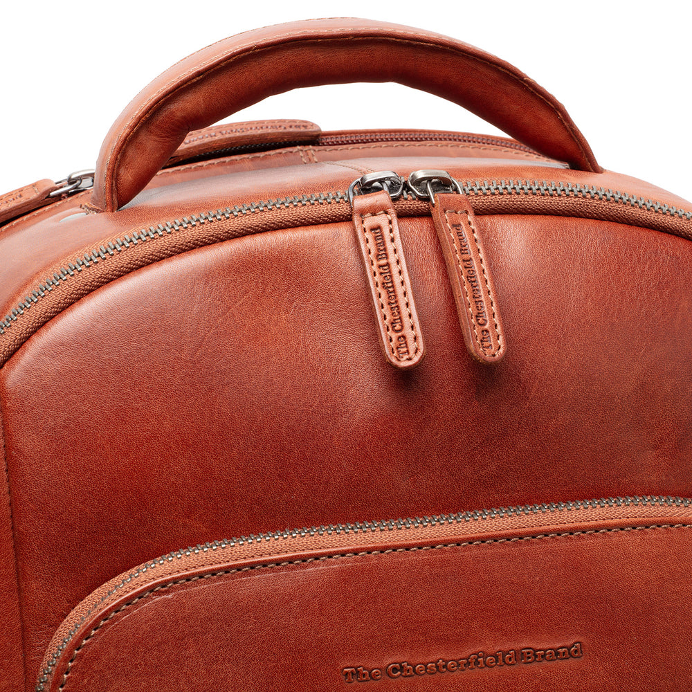 Leather Laptop Backpack Cognac Maggiore