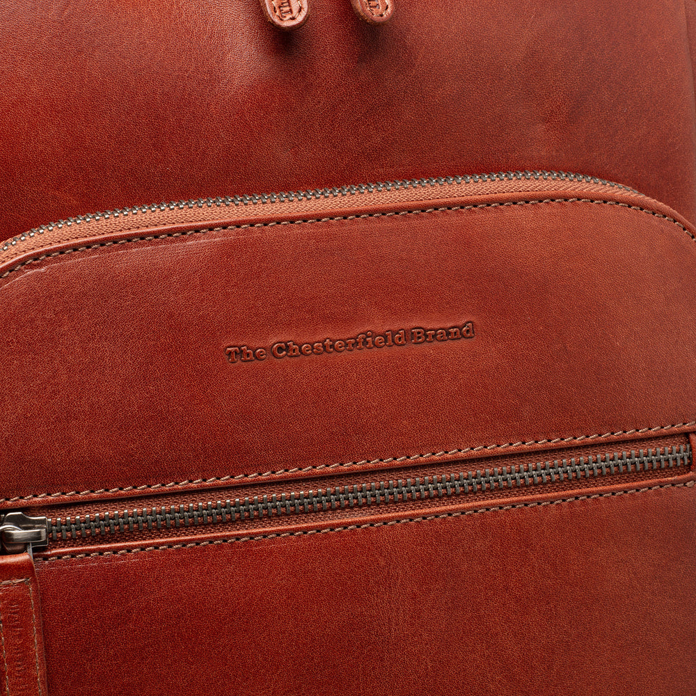 Leather Laptop Backpack Cognac Maggiore