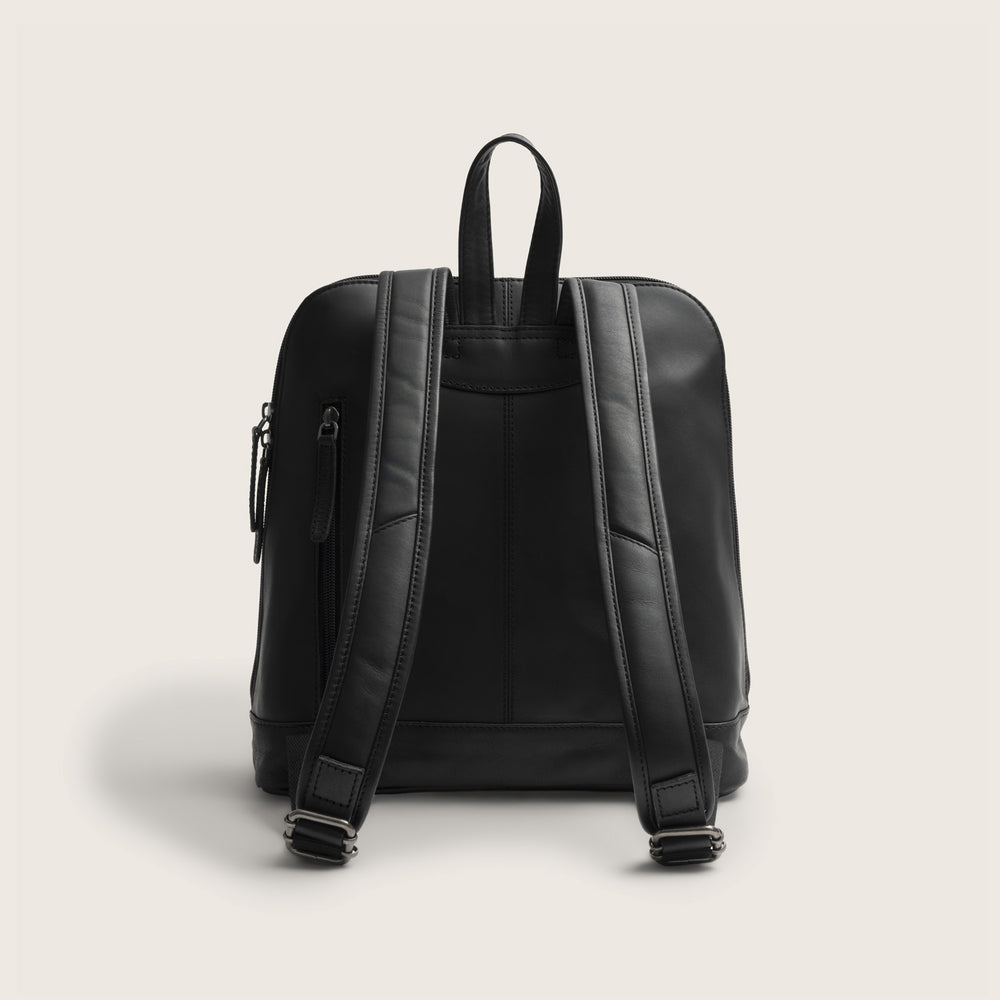 Leather Backpack Black Tigris