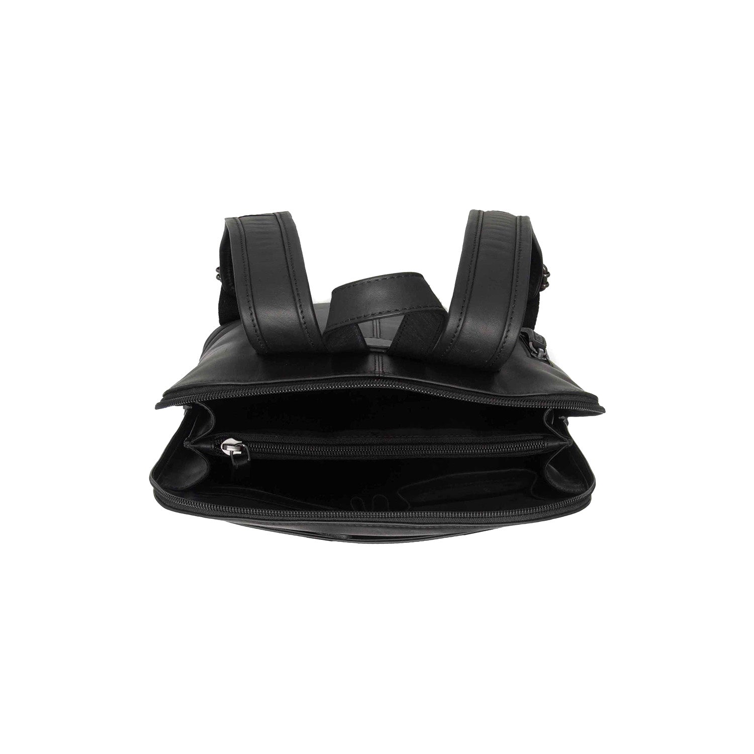 Leder Rucksack Schwarz Tigris