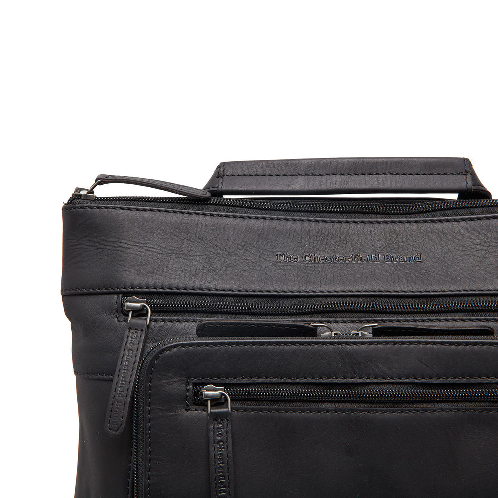 Leather Laptop Backpack Black Caldero