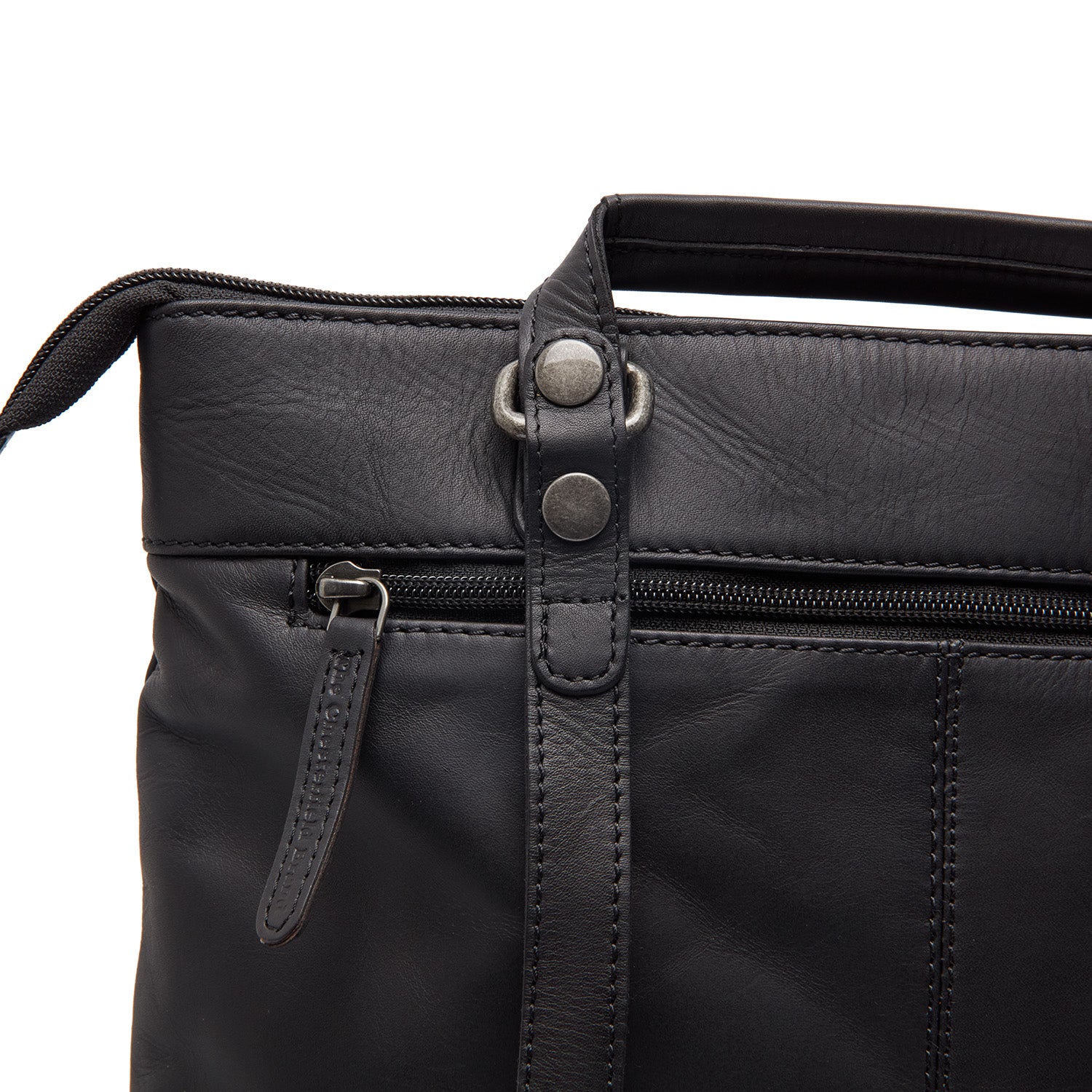 Leder Rucksack Schwarz Caldero