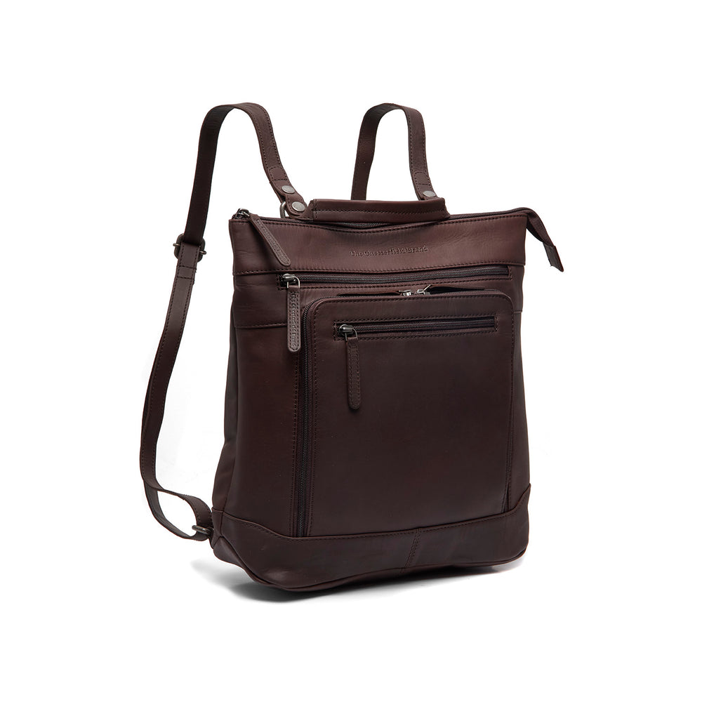 Leather Laptop Backpack Brown Caldero