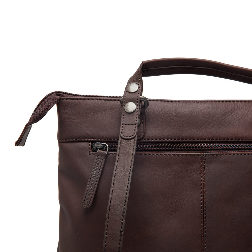 Leather Laptop Backpack Brown Caldero