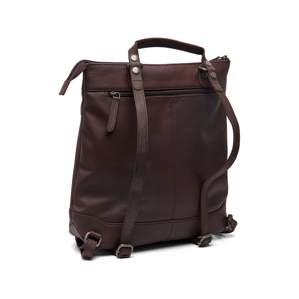 Leather Laptop Backpack Brown Caldero