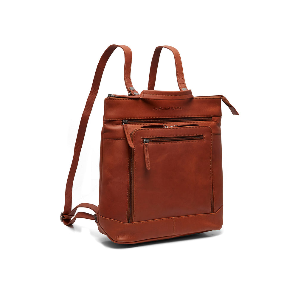 Leather Laptop Backpack Cognac Caldero