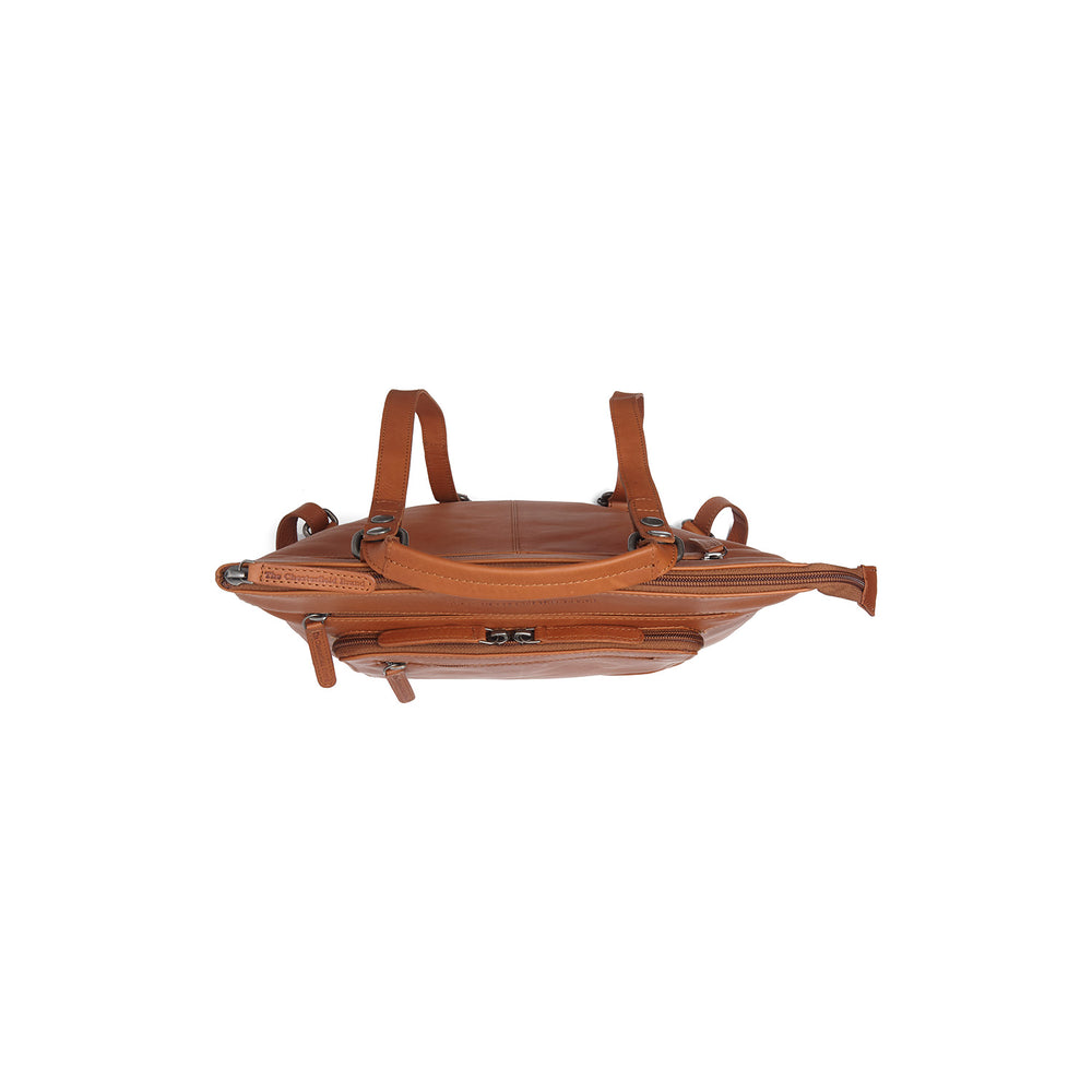 Leather Laptop Backpack Cognac Caldero