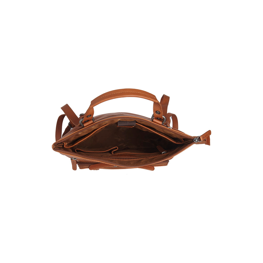Leather Laptop Backpack Cognac Caldero