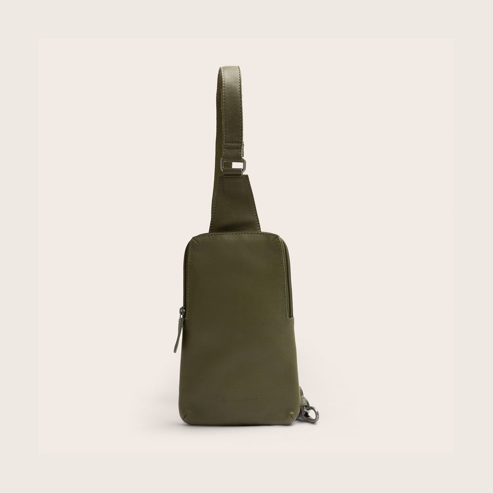 Sacoche Holster en Cuir Vert Olive Isley