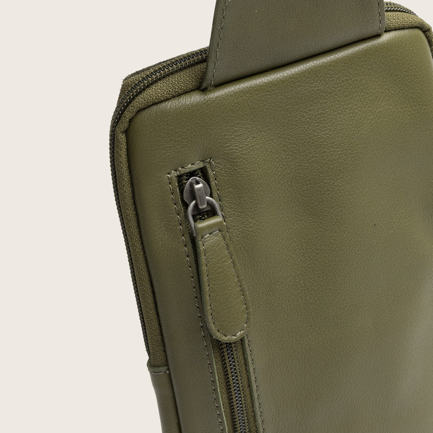 Sacoche Holster en Cuir Vert Olive Isley