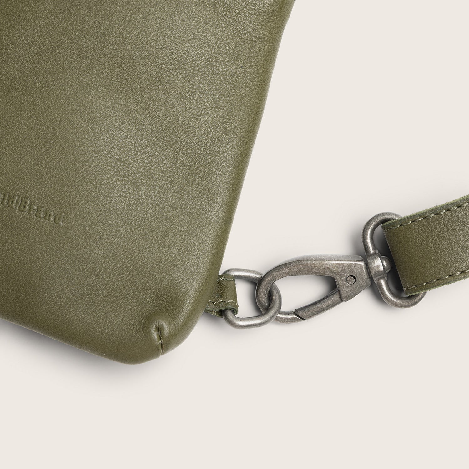 Sacoche Holster en Cuir Vert Olive Isley