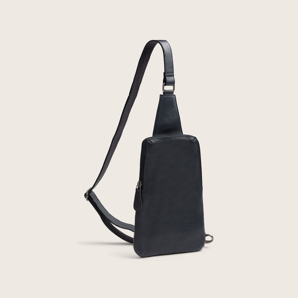 Sacoche Holster en Cuir Bleu Marine Isley