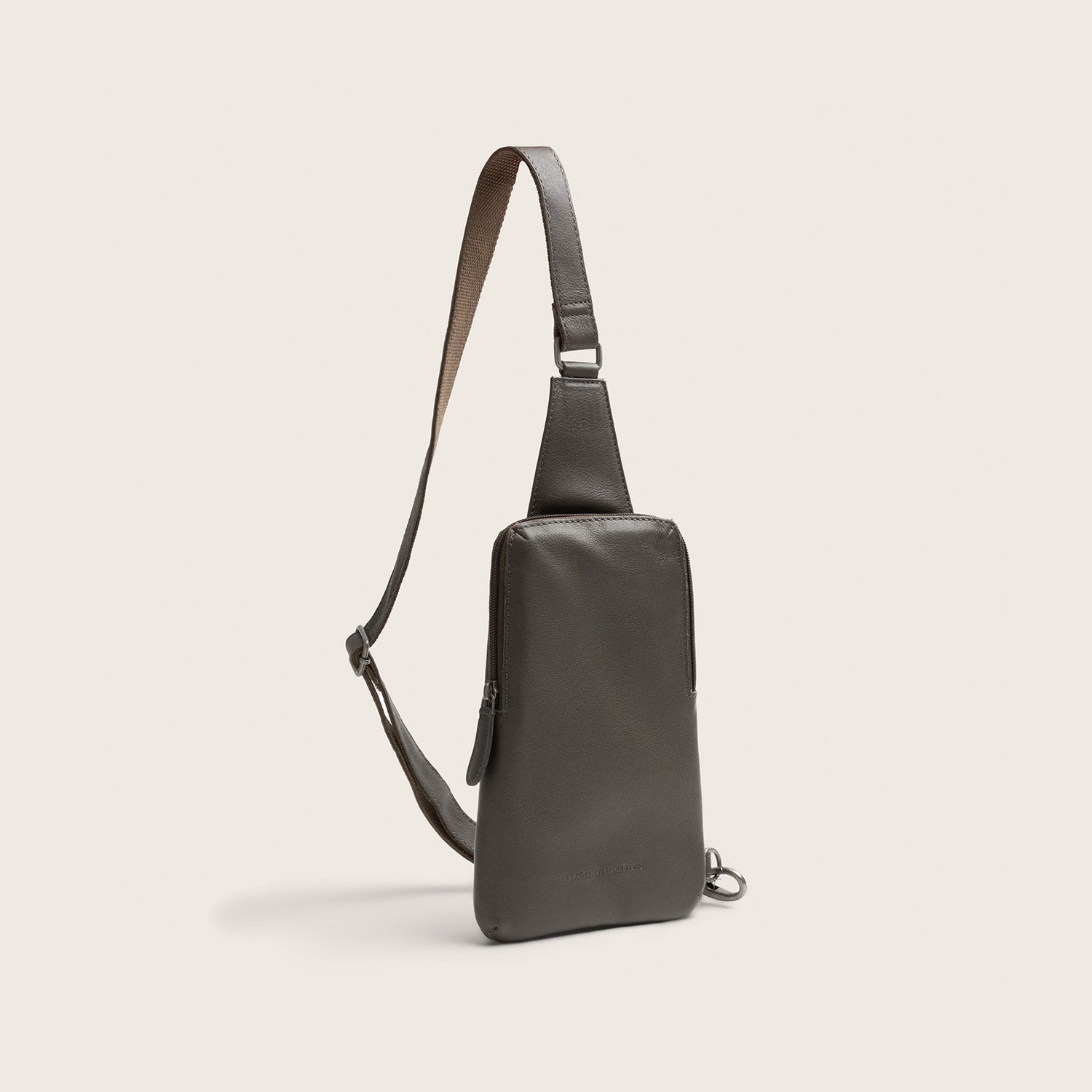 Leather Sling Bag Clay Grey Isley