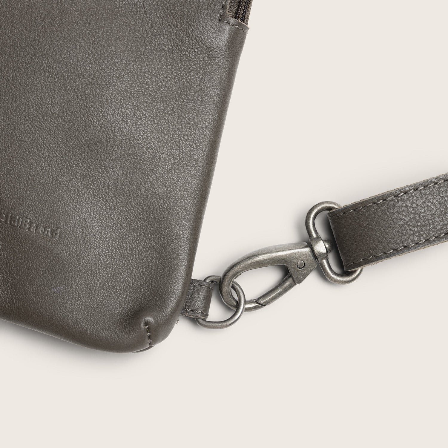 Leather Sling Bag Clay Grey Isley