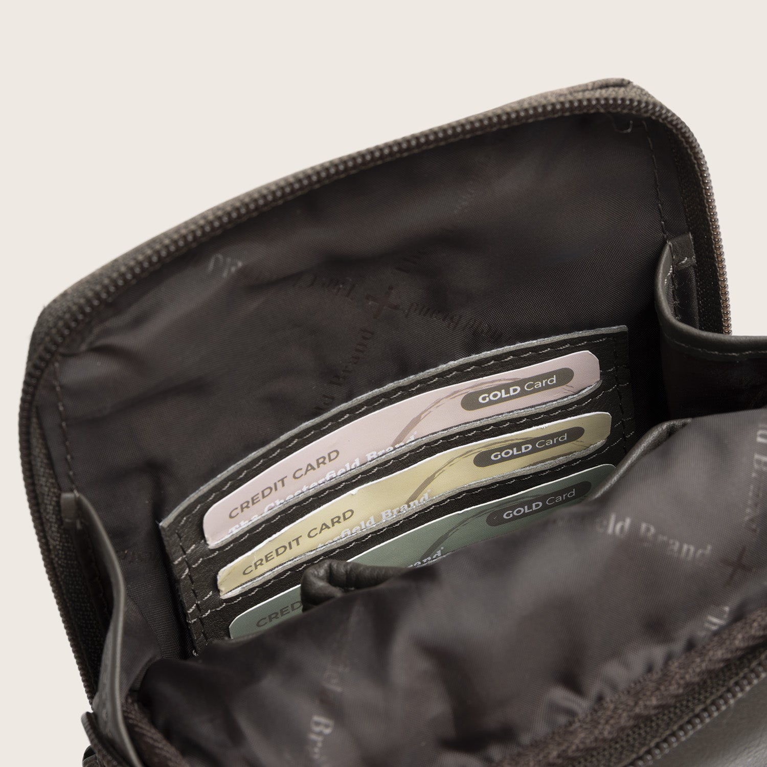 Leather Sling Bag Clay Grey Isley