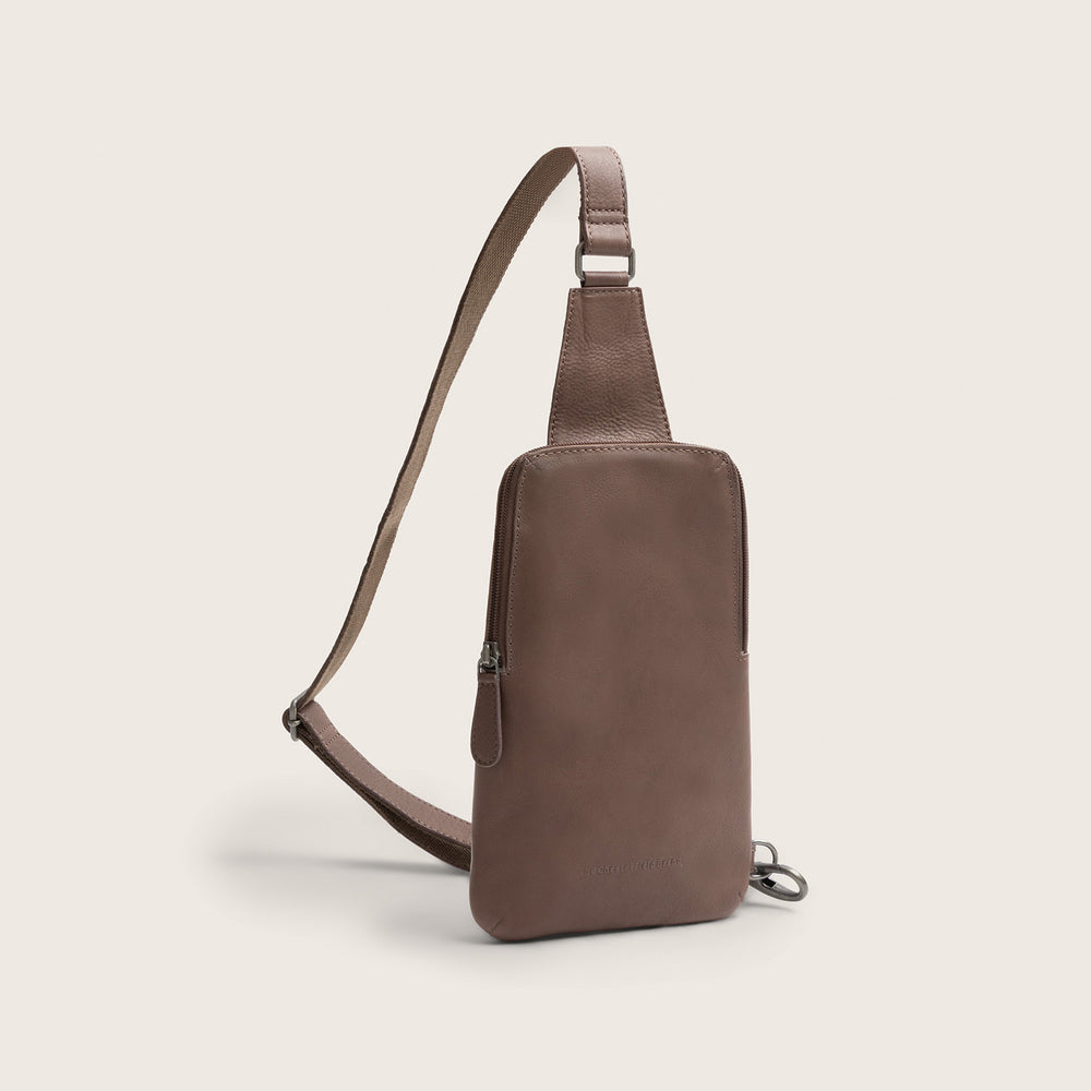 Sacoche Holster en Cuir Taupe Foncé Isley