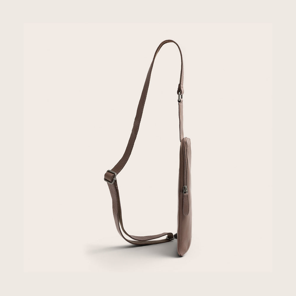 Sacoche Holster en Cuir Taupe Foncé Isley