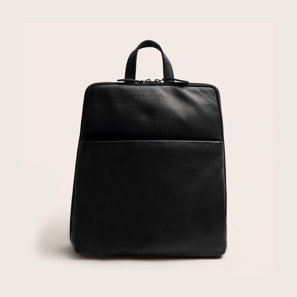 Sac à Dos en Cuir Noir Ilara