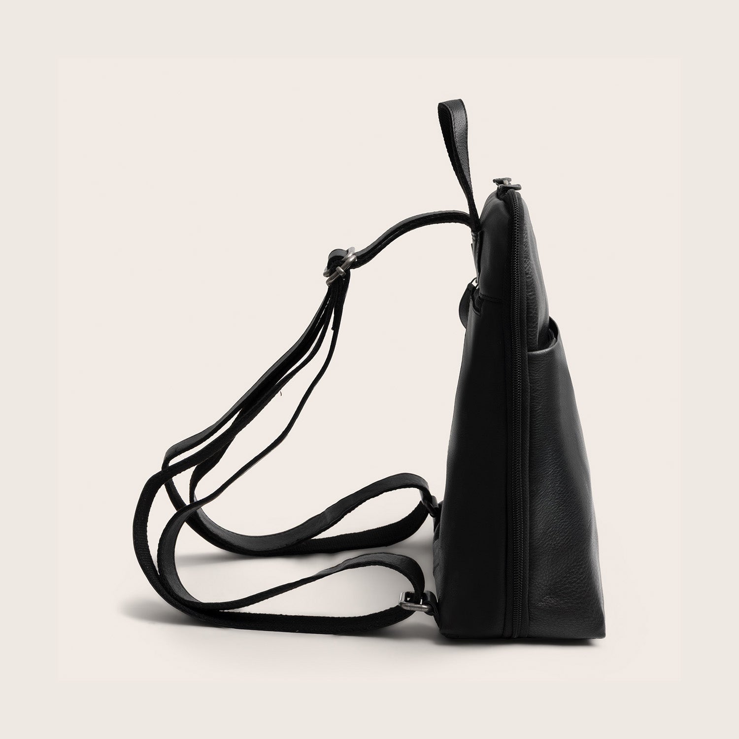 Sac à Dos en Cuir Noir Ilara