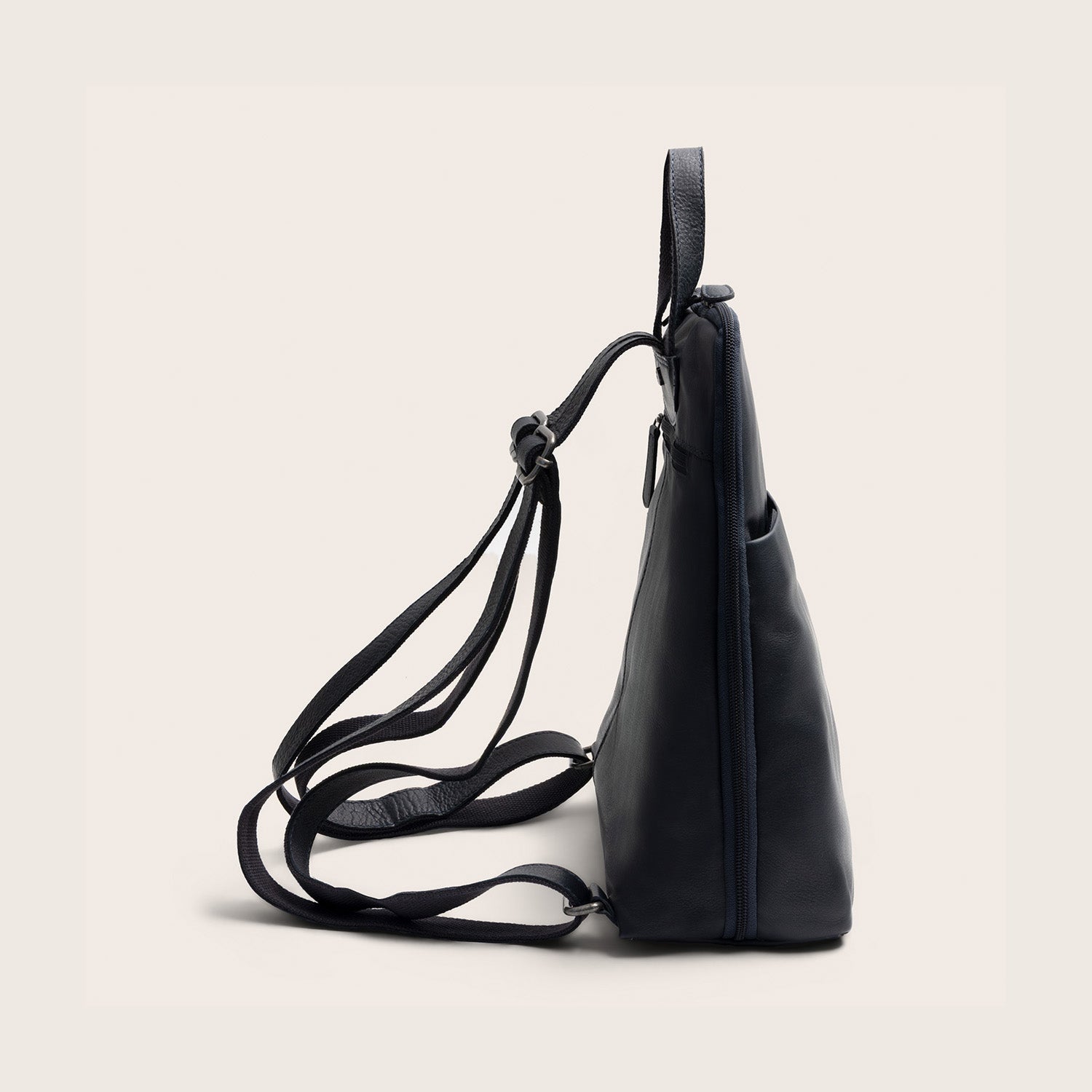 Leder Rucksack Navy Ilara