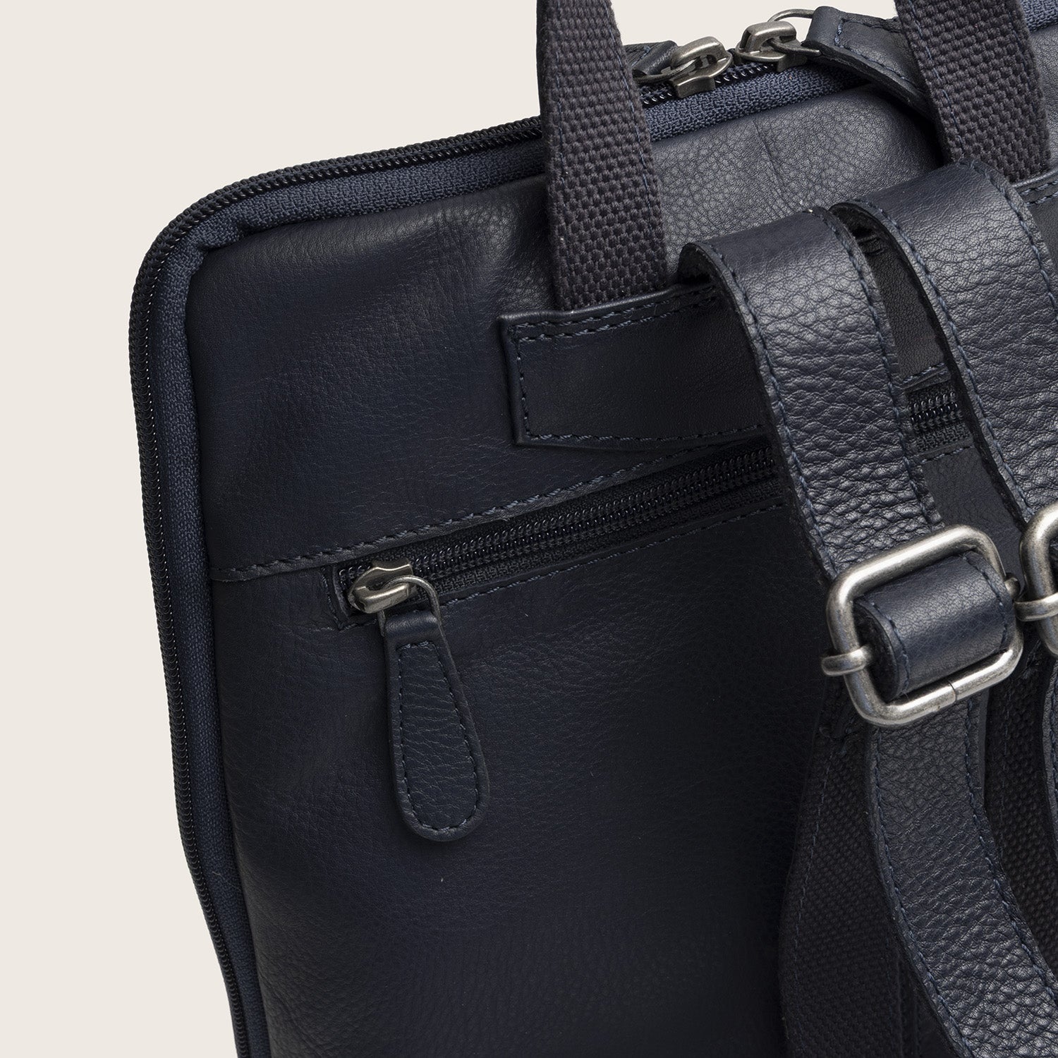 Leder Rucksack Navy Ilara