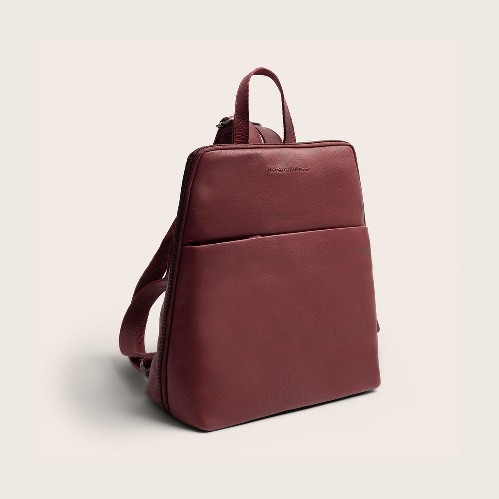 Leather Backpack Berry Ilara