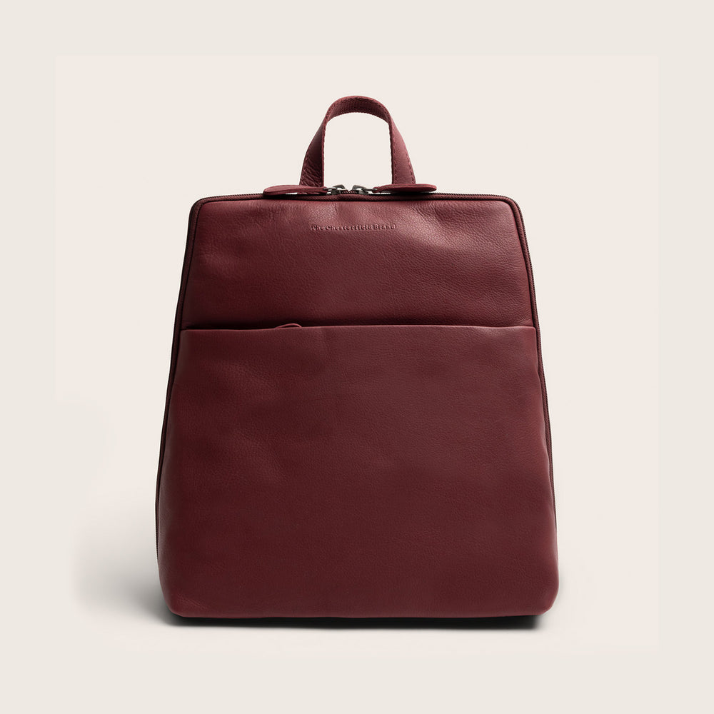 Leather Backpack Berry Ilara