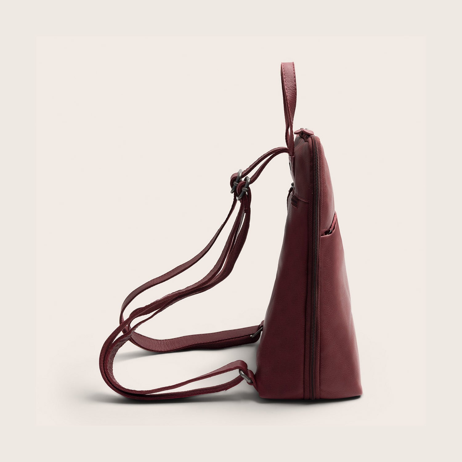 Leder Rucksack Beere Ilara
