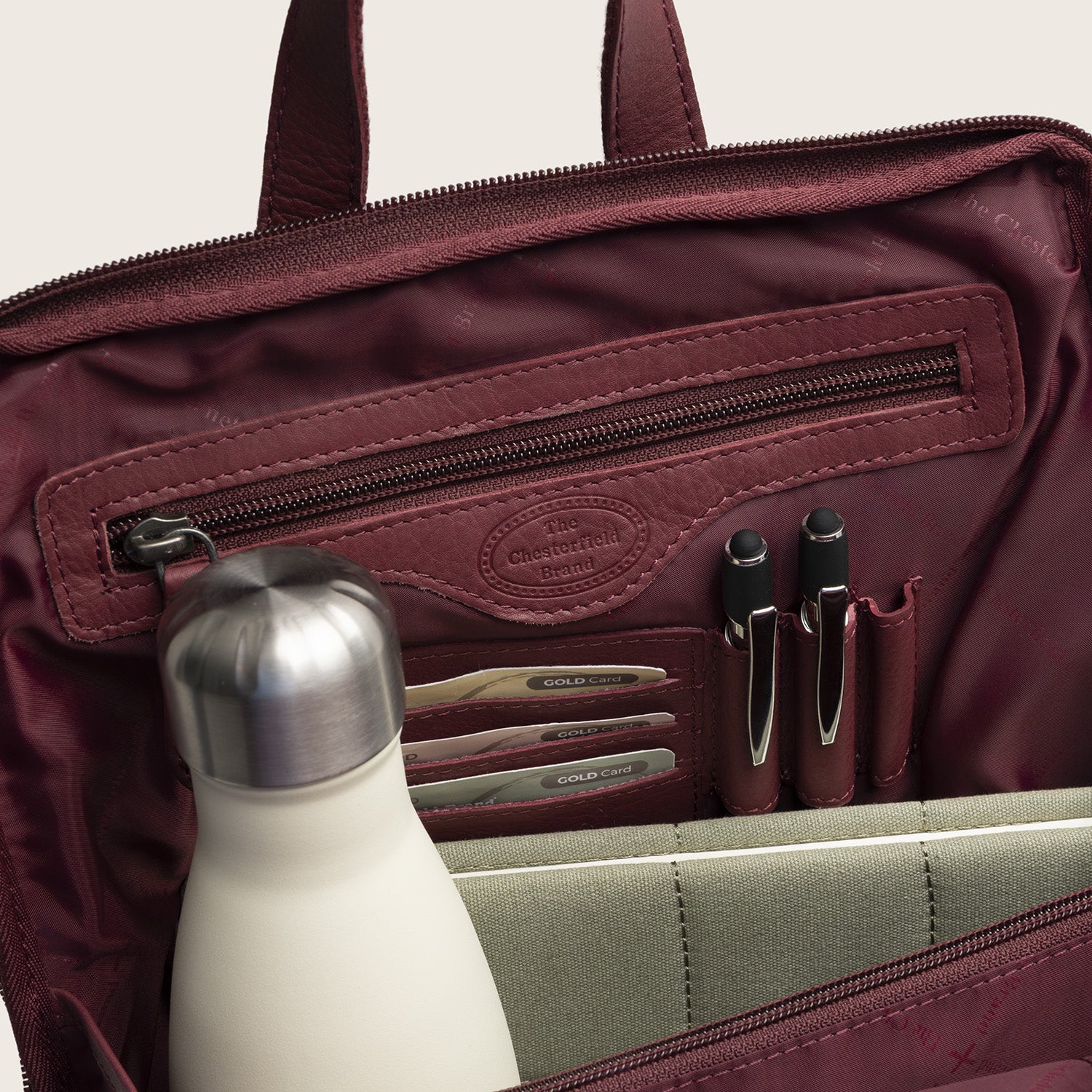 Leder Rucksack Beere Ilara