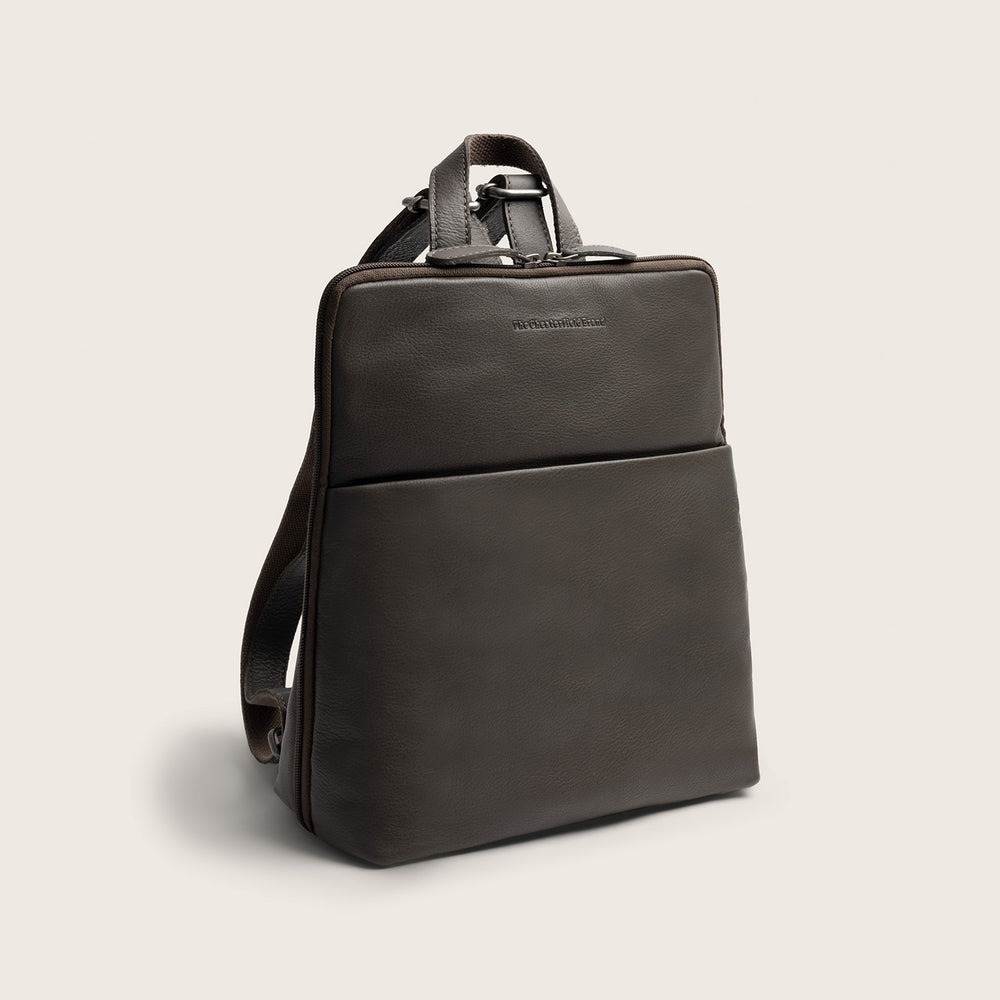 Leather Backpack Clay Grey Ilara