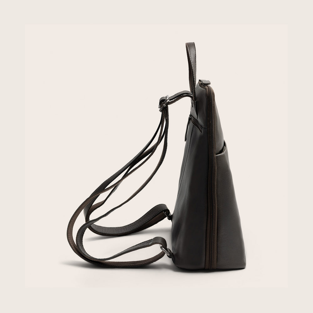 Leather Backpack Clay Grey Ilara