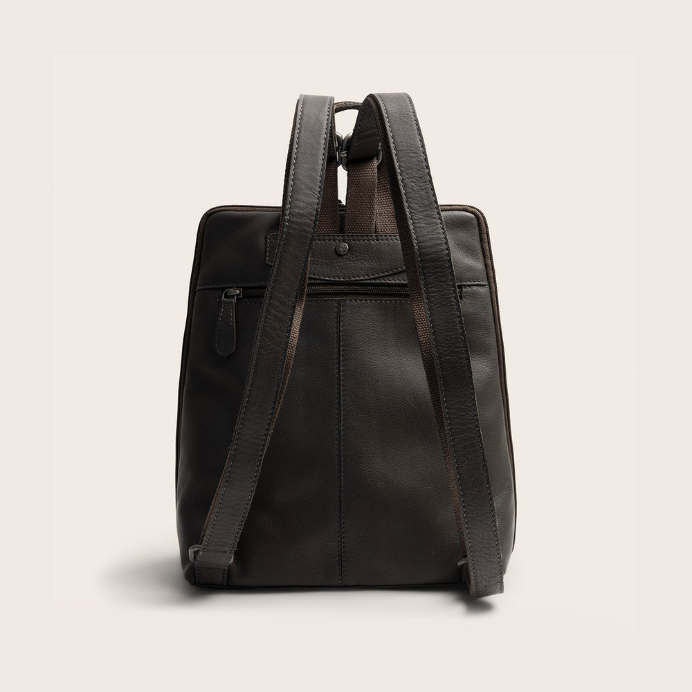 Leather Backpack Clay Grey Ilara