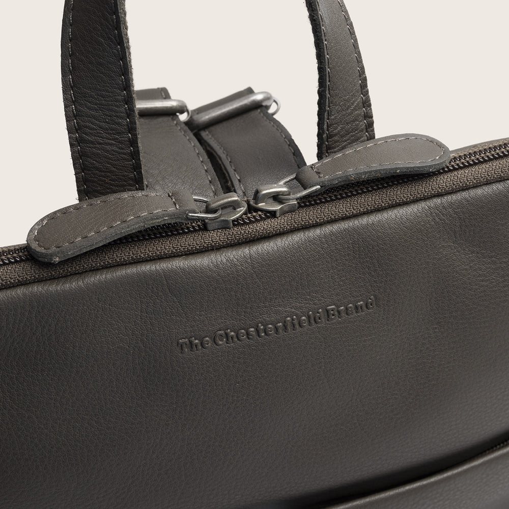 Leather Backpack Clay Grey Ilara