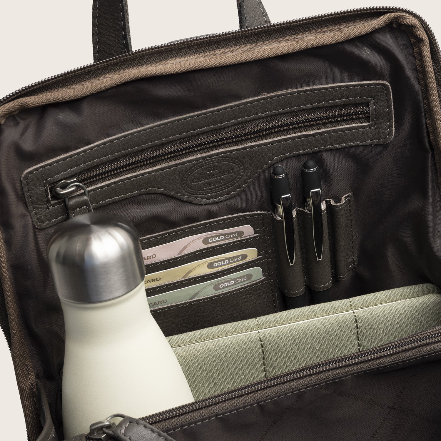Leder Rucksack Lehmgrau Ilara