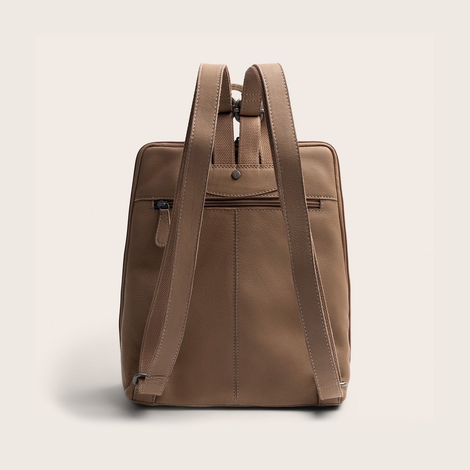Leder Rucksack Taupe Ilara