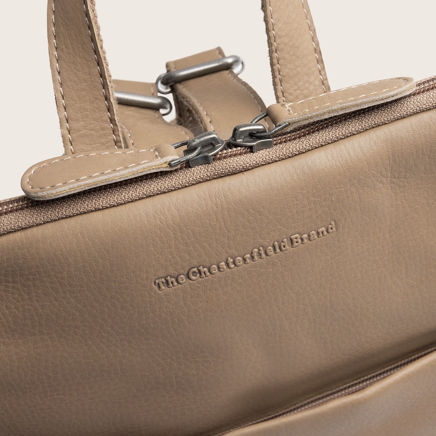 Leder Rucksack Taupe Ilara