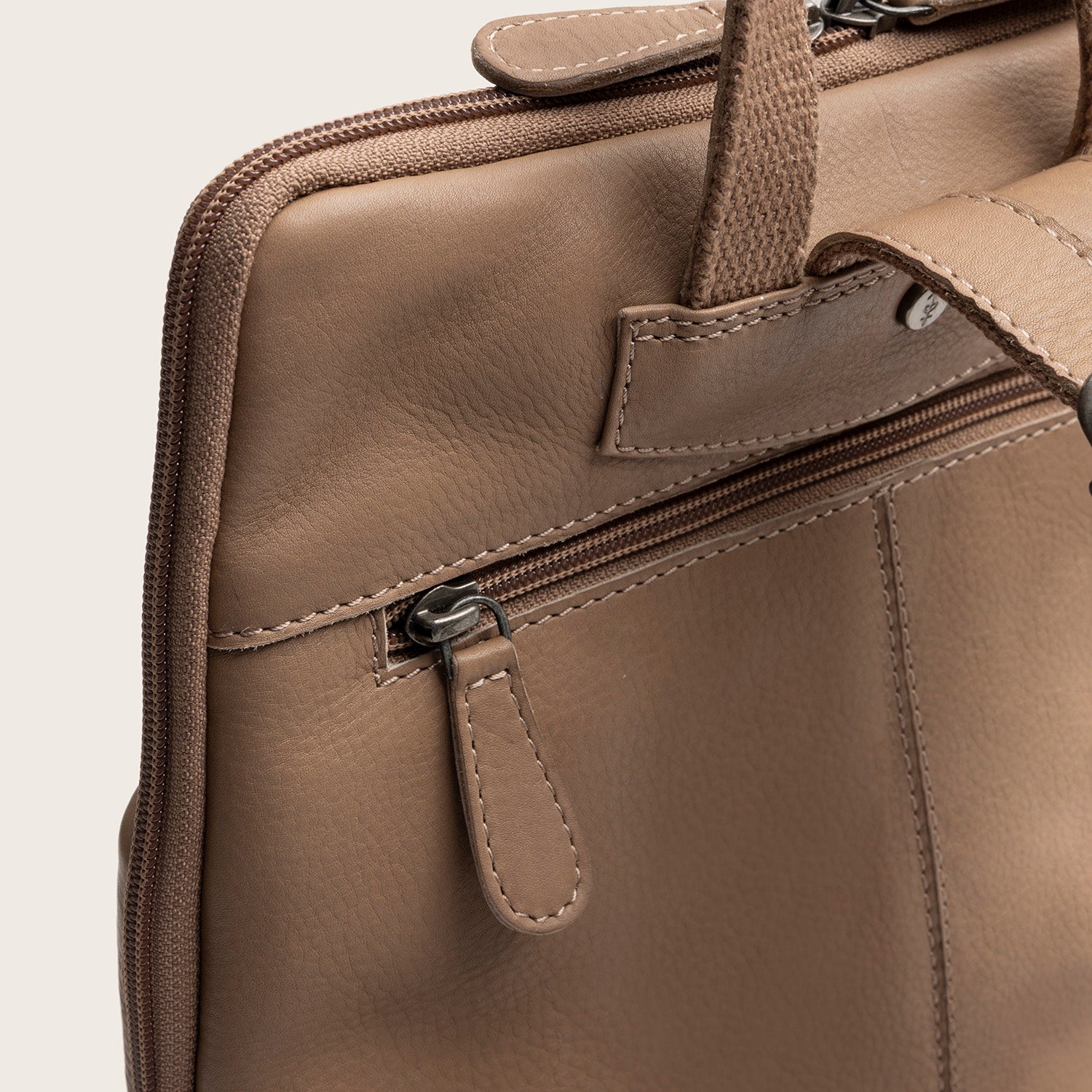 Leder Rucksack Taupe Ilara