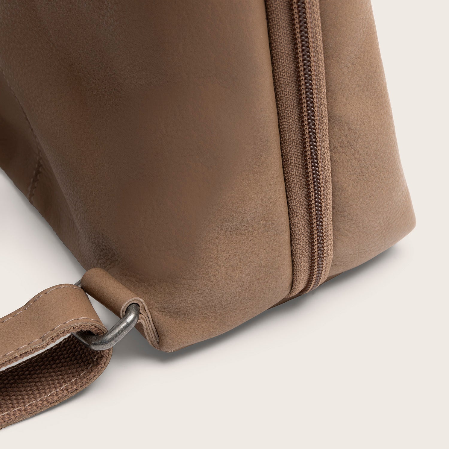 Leder Rucksack Taupe Ilara