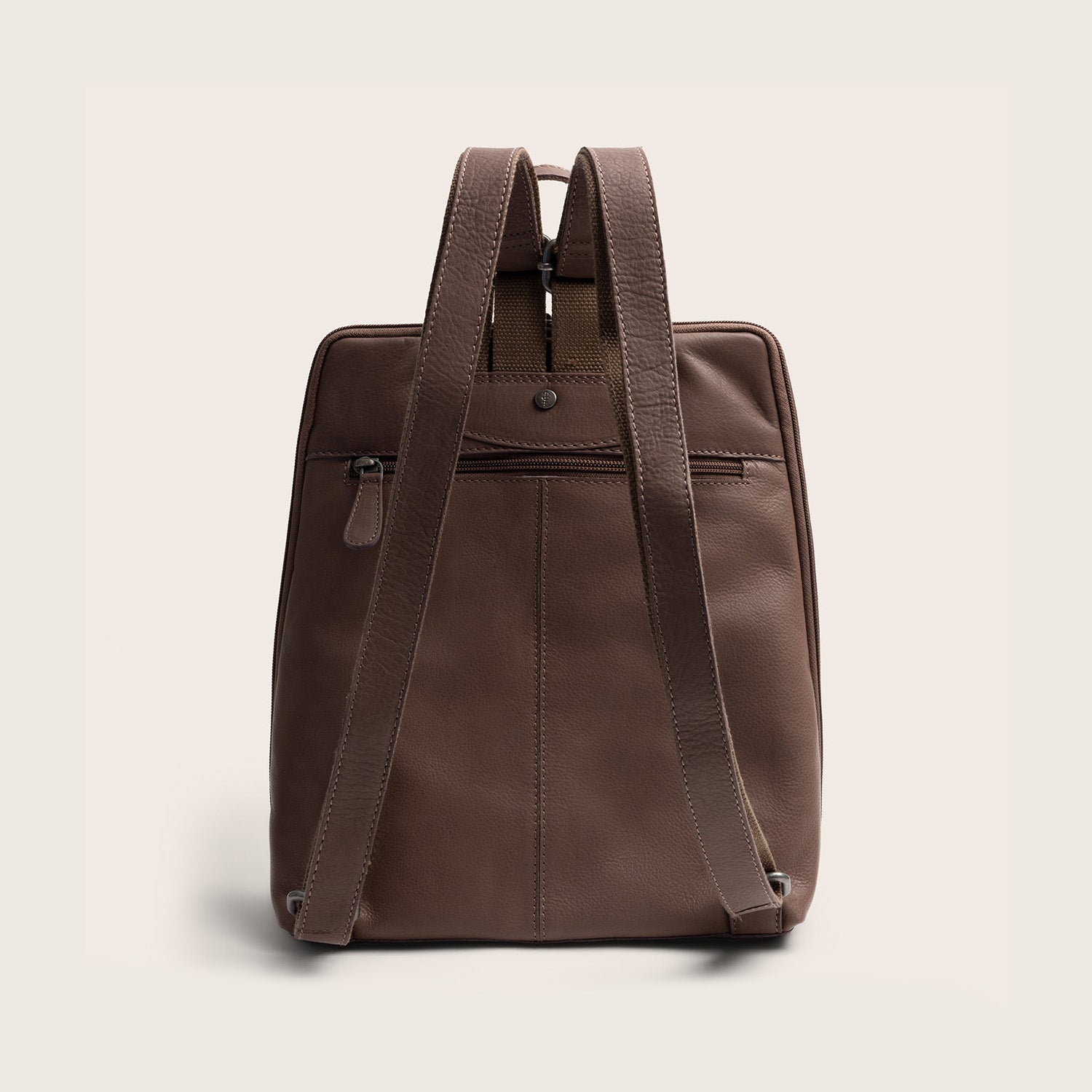 Leather Backpack Dark Taupe Ilara